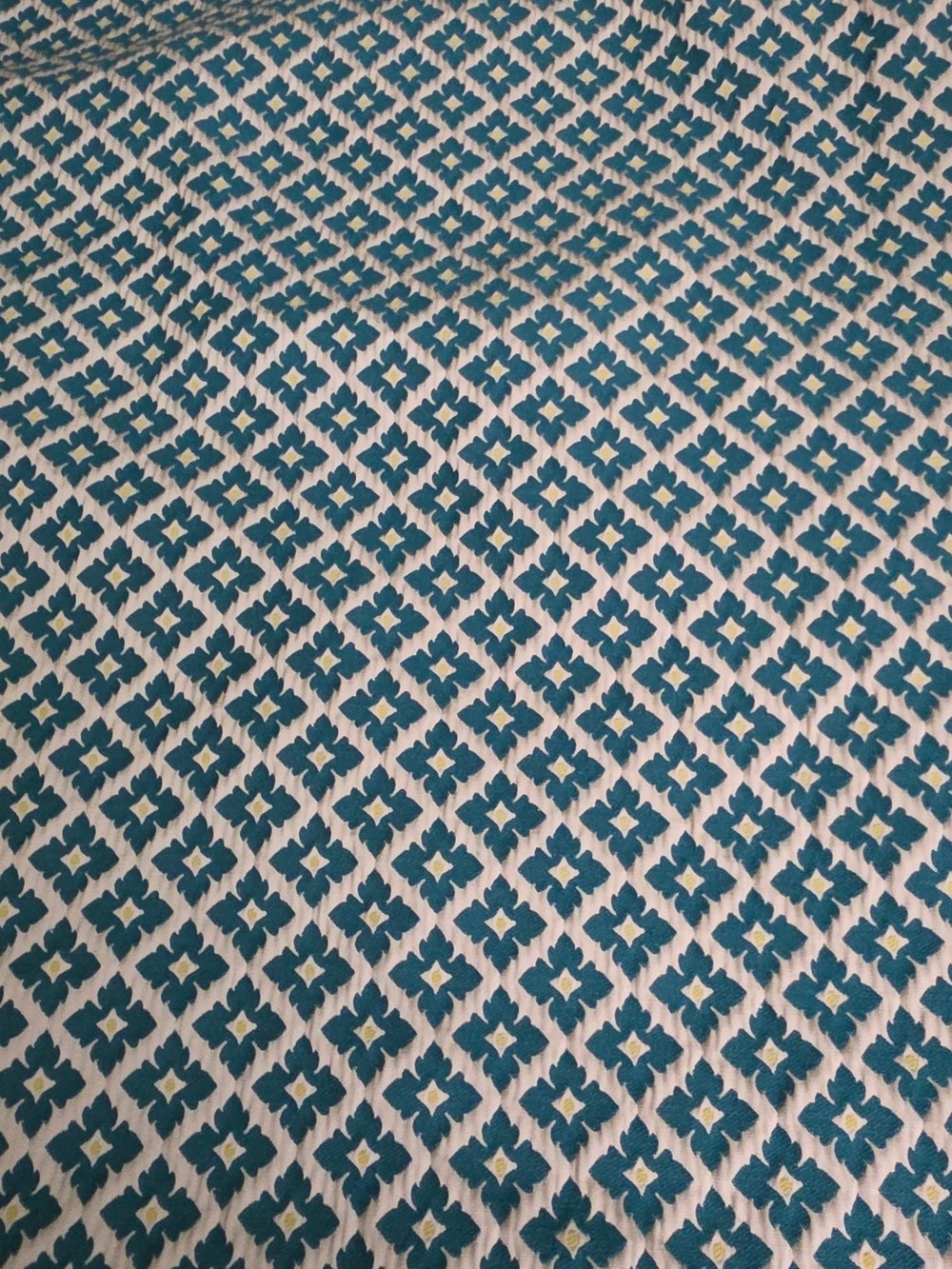 4/$67 Deal! Blue, Green, White Geometric Cotton Fabric Panel - Picture 14 of 14